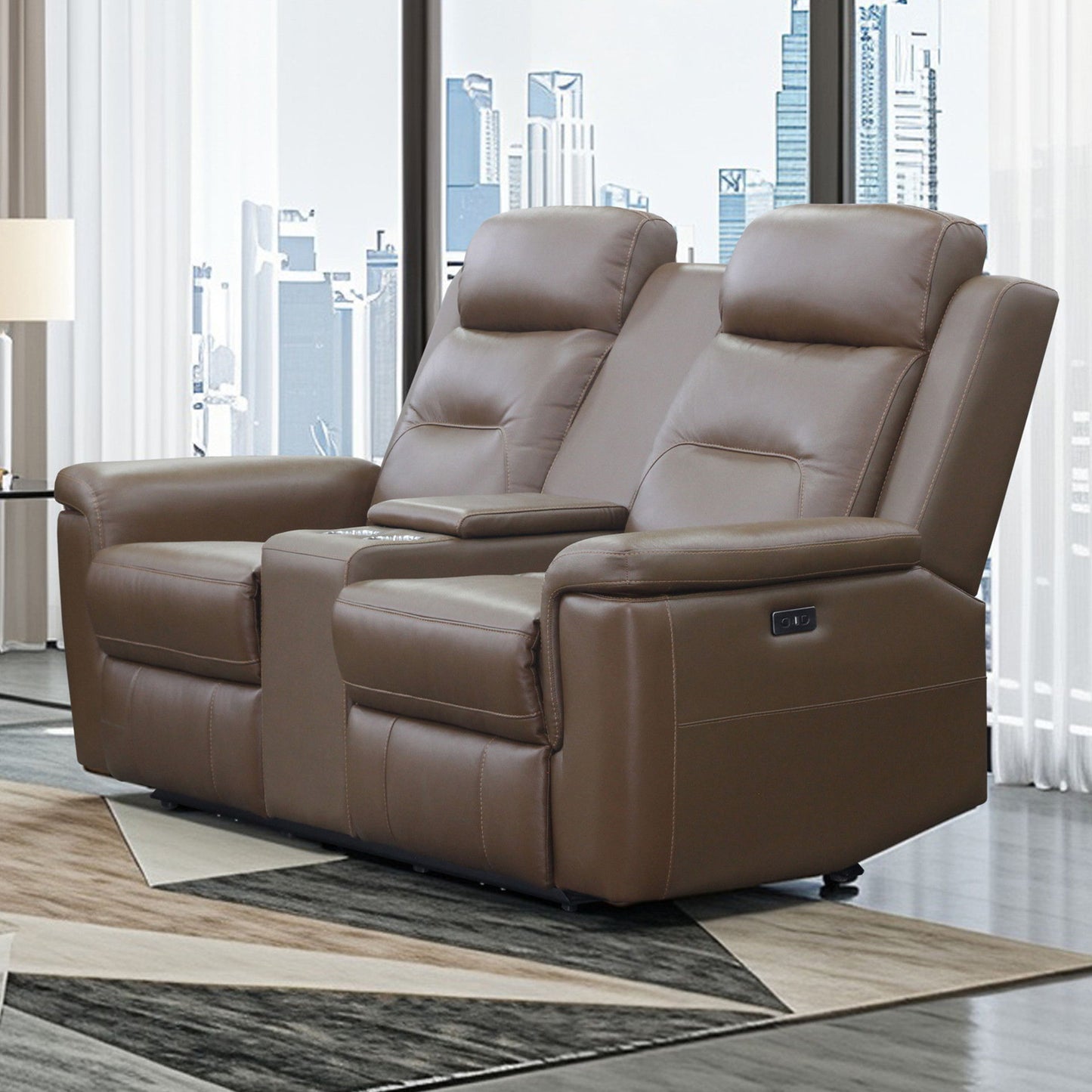 Keldon - Reclining Console Loveseat