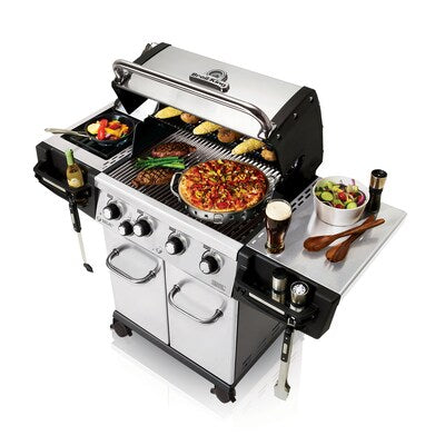 Broil King Regal S440 Pro Stainless steel 4-Burner Natural Gas Grill with 1 Side Burner