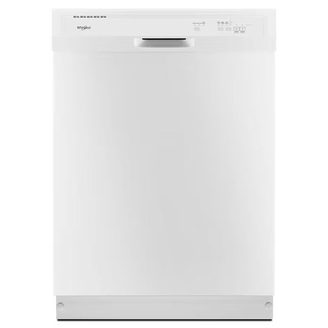 Whirlpool 24-in Front Control Built-in Dishwasher ( White ) , 1 Hour Wash cycle , 55-Decibel OUTLET