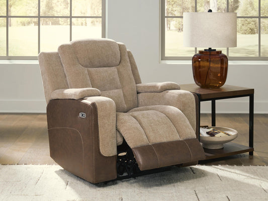 Mixed Motion - Power Recliner With Adjustable Headrest - Brownstone