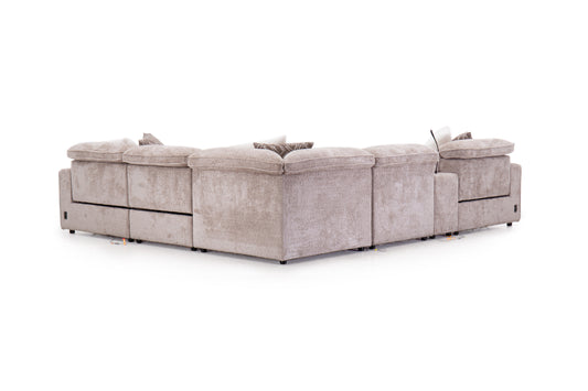 Kingston 6 PC Double Power Reclining Sectional