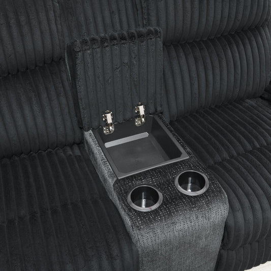 U181 - Corduroy Motion Chair - Black