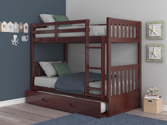 Bunk Bed in Merlot