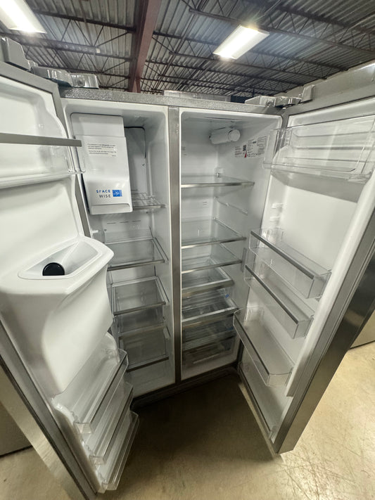 Gallery 36 in. 22.3 cu. ft. Counter Depth Side-by-Side Refrigerator in Smudge-Proof Stainless Steel OUTLET