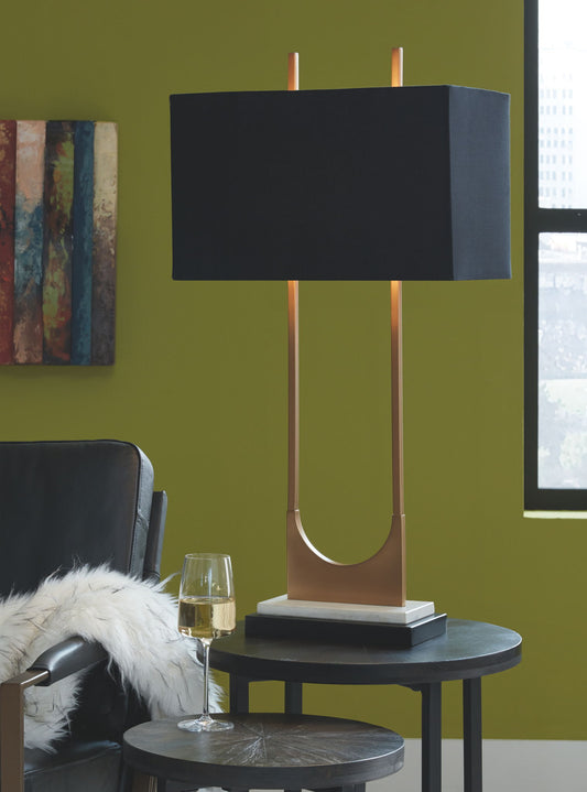 Malana - Metal Table Lamp - Brass Finish