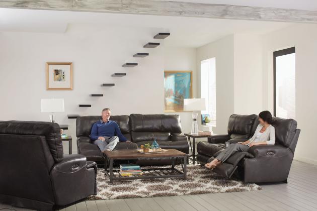 Wembley Lay Flat Reclining Console Loveseat