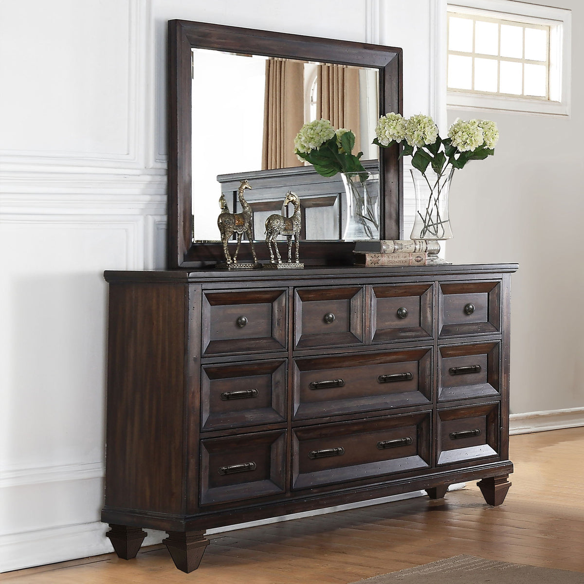 Sevilla - Dresser & Mirror - Walnut
