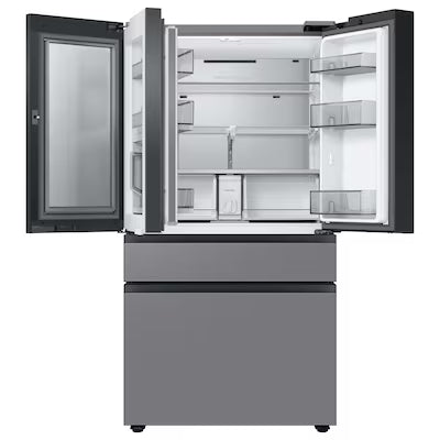 Bespoke 29 cu. ft. Standard Depth 4-Door French Door Smart Refrigerator in Stainless Steel with Beverage Center