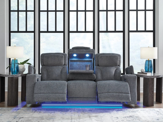 Studio Cave Next-Gen Nuvella™ Performance Fabric Dual Power Reclining Sofa