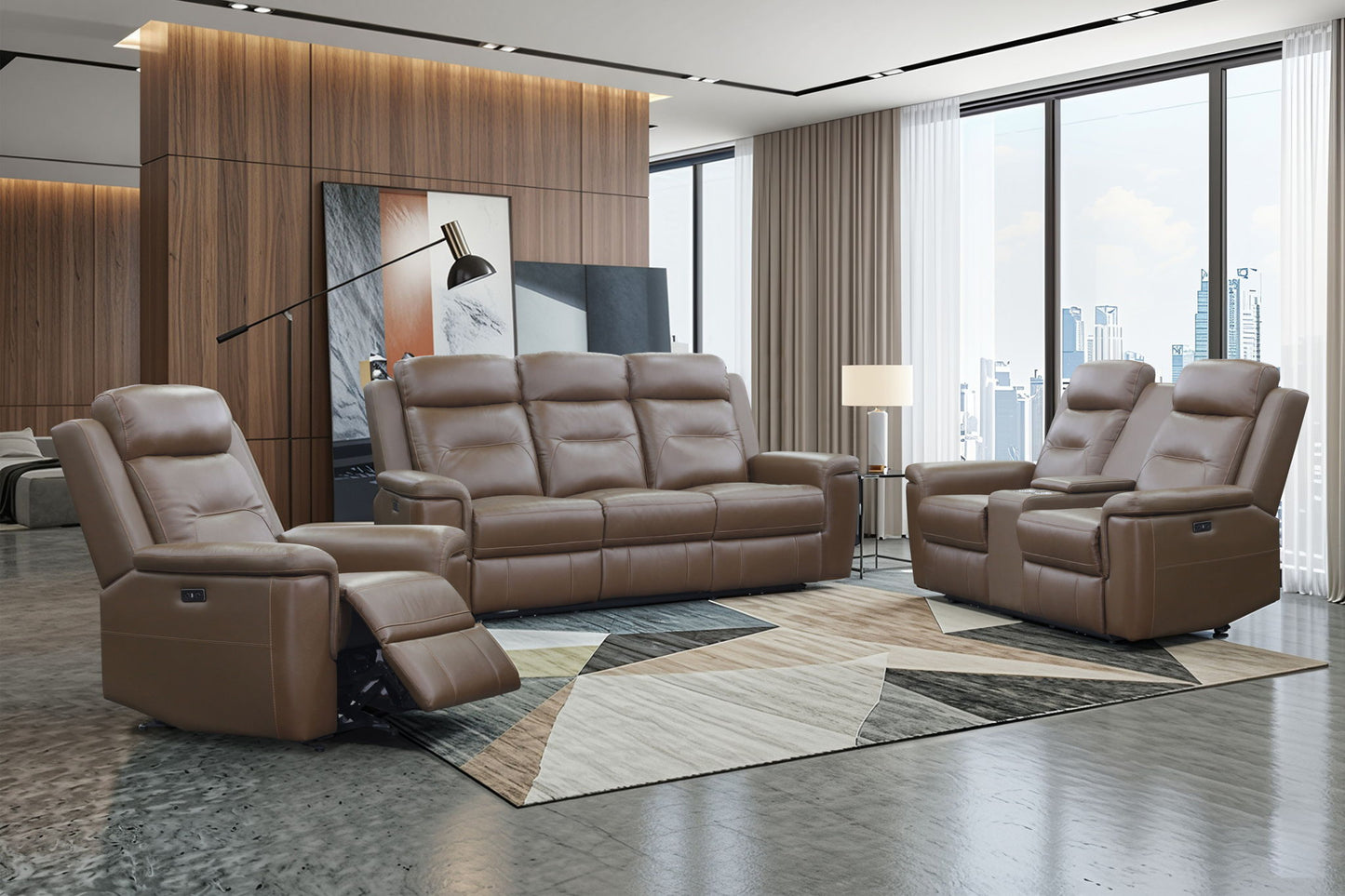 Keldon - Reclining Console Loveseat - Brown