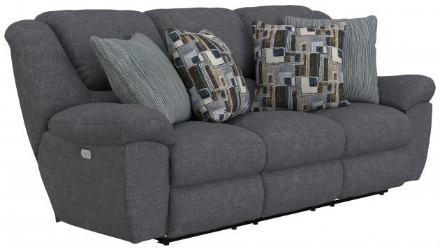 Trifecta Sofa w/3 Recliners and Drop Down Table