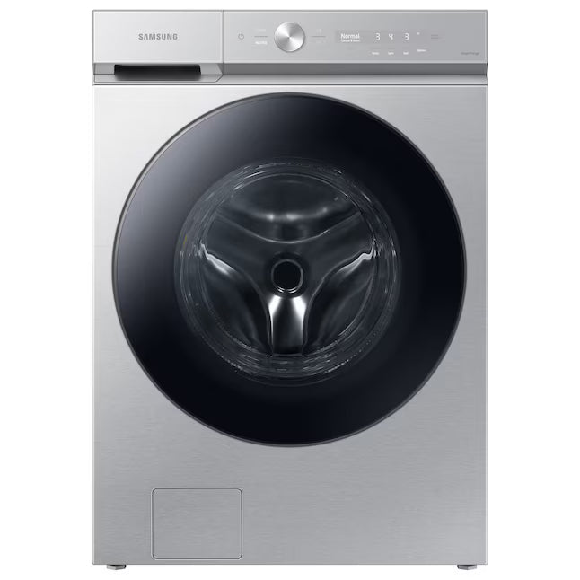 Bespoke High Efficiency Stackable Extra Large (5.3-cu ft) Front Load Washer (Silver Steel)