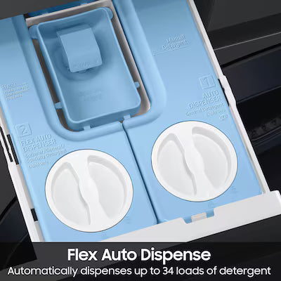 Bespoke 4.6 cu. ft. Large Capacity Single Unit AI Laundry Hub Washer with 7.6 cu. ft. Electric Dryer in Brushed Black