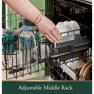Cafe 24-in Top Control Built-in Dishwasher With Third Rack ( Platinum Glass ) ENERGY STAR, 39-Decibel Quietest Sound Level