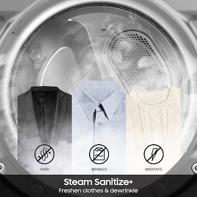 7.4 cu. ft. Vented Smart Electric Dryer with Steam Sanitize Plus in Brushed Black