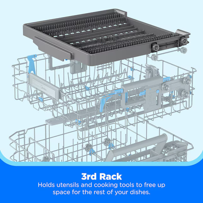 24-in Top Control Built-in Dishwasher ( Stainless Steel ) With Third Rack, 47-Decibel