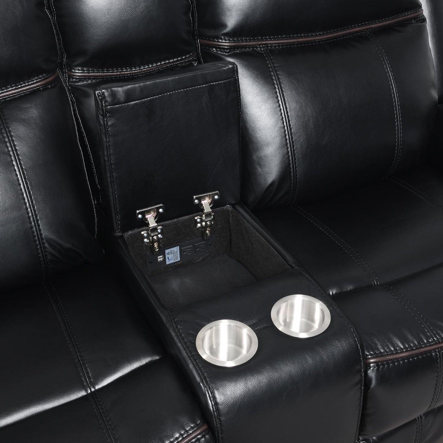 U105 - Motion Loveseat - Black