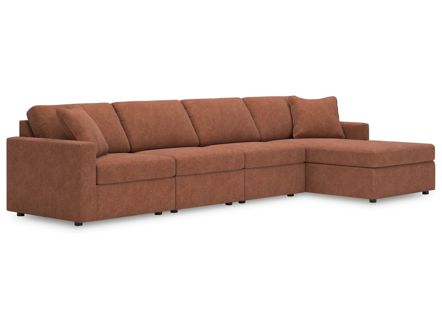 Modmax Next-Gen Nuvella™ Performance Fabric 4-Piece Sectional with Chaise