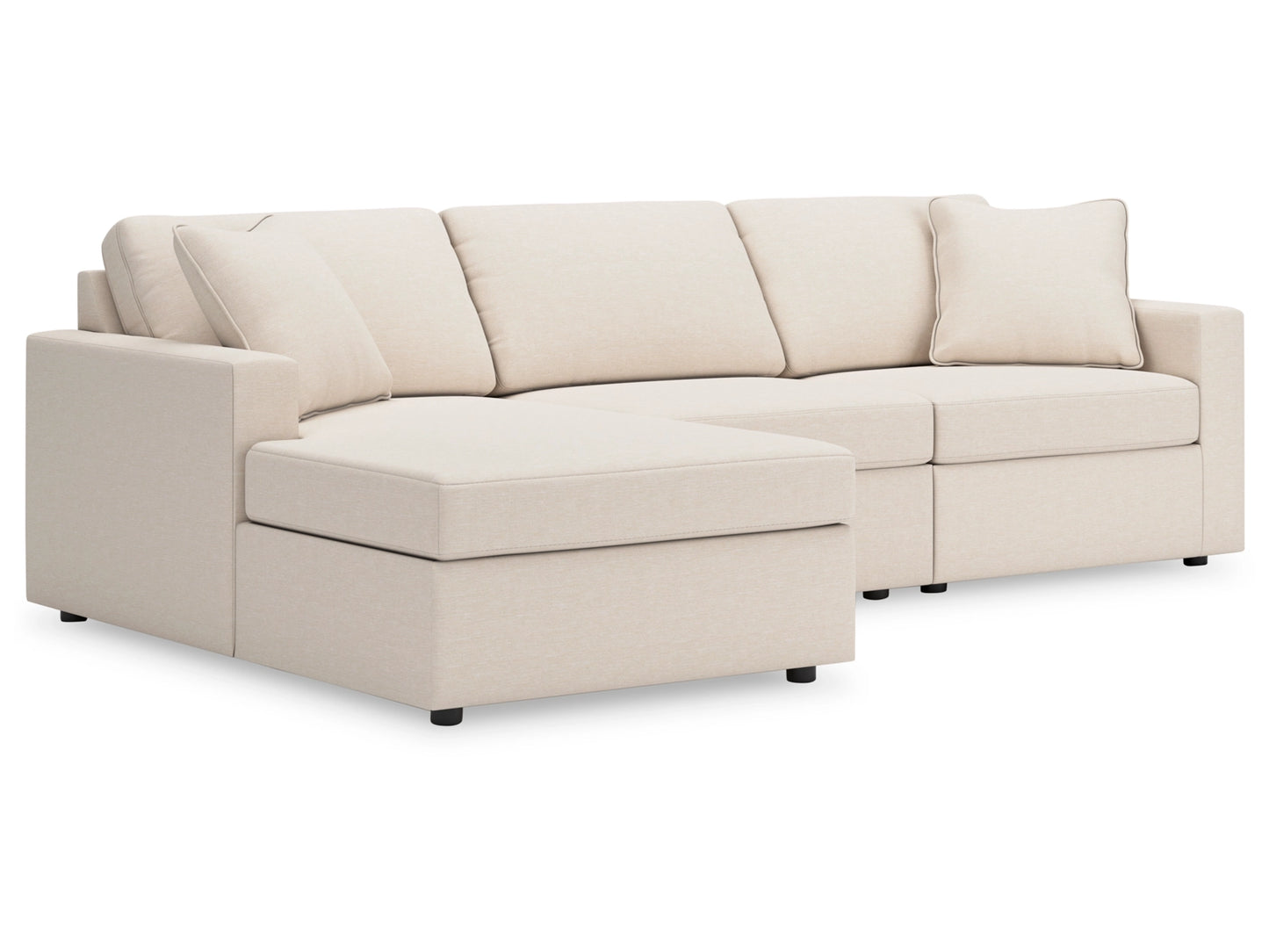 Modmax 3-Piece Next-Gen Nuvella™ Performance Fabric Modular Sofa Chaise