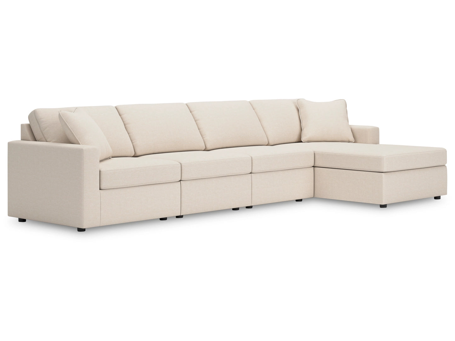 Modmax Next-Gen Nuvella™ Performance Fabric 4-Piece Sectional with Chaise