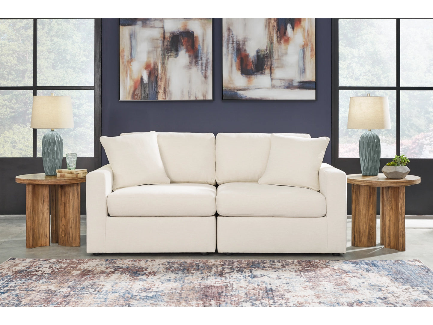 Modmax 2-Piece Modular Next-Gen Nuvella™ Performance Fabric Loveseat