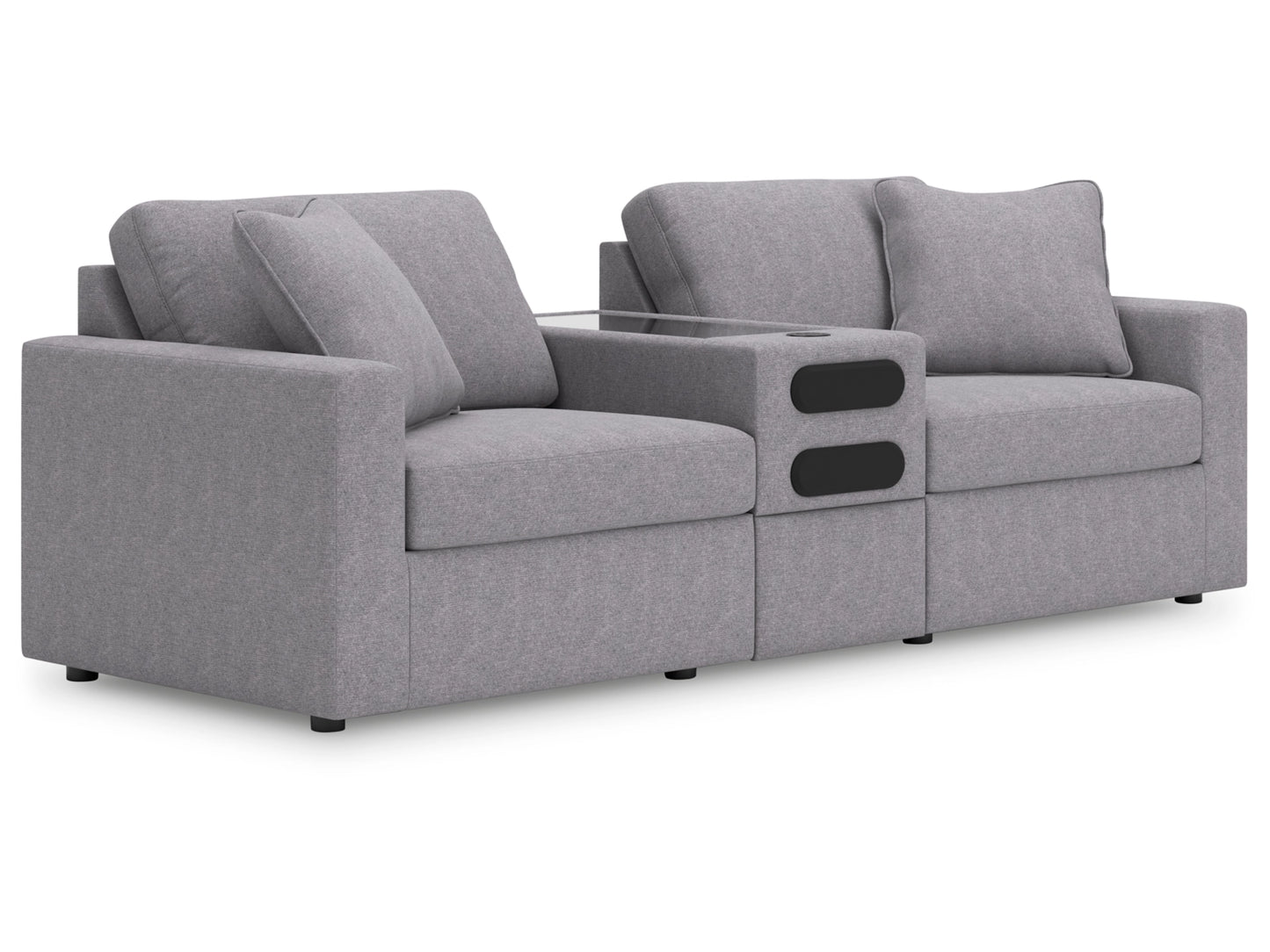 Modmax 3-Piece Modular Next-Gen Nuvella™ Performance Fabric Loveseat with Audio Console