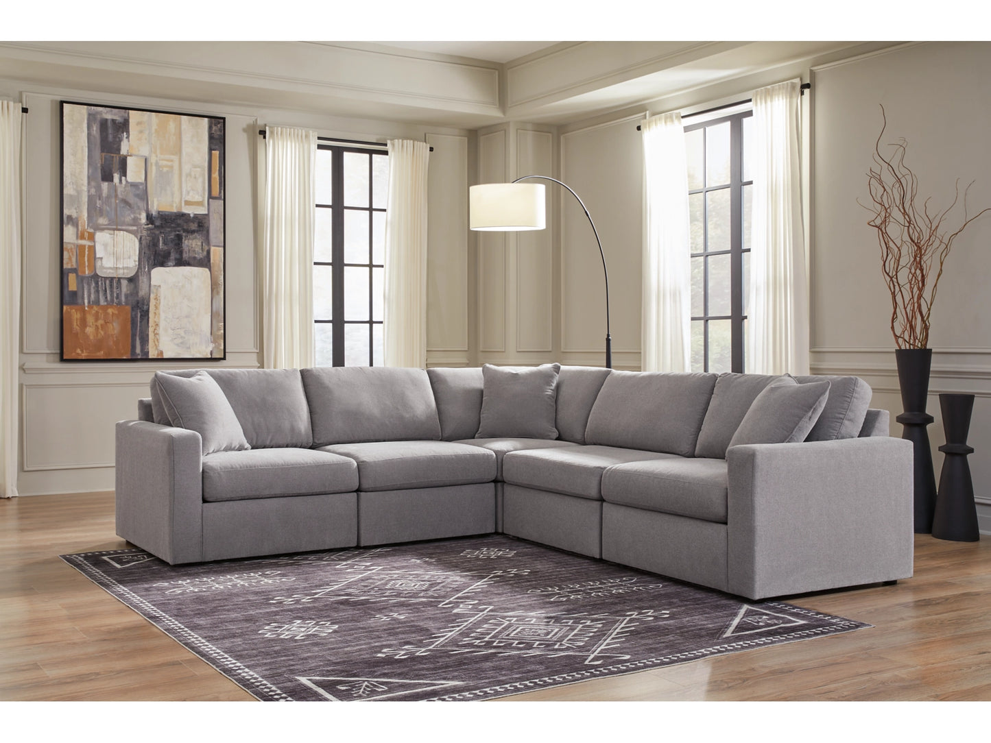 Modmax 5-Piece Next-Gen Nuvella™ Performance Fabric Modular Sectional