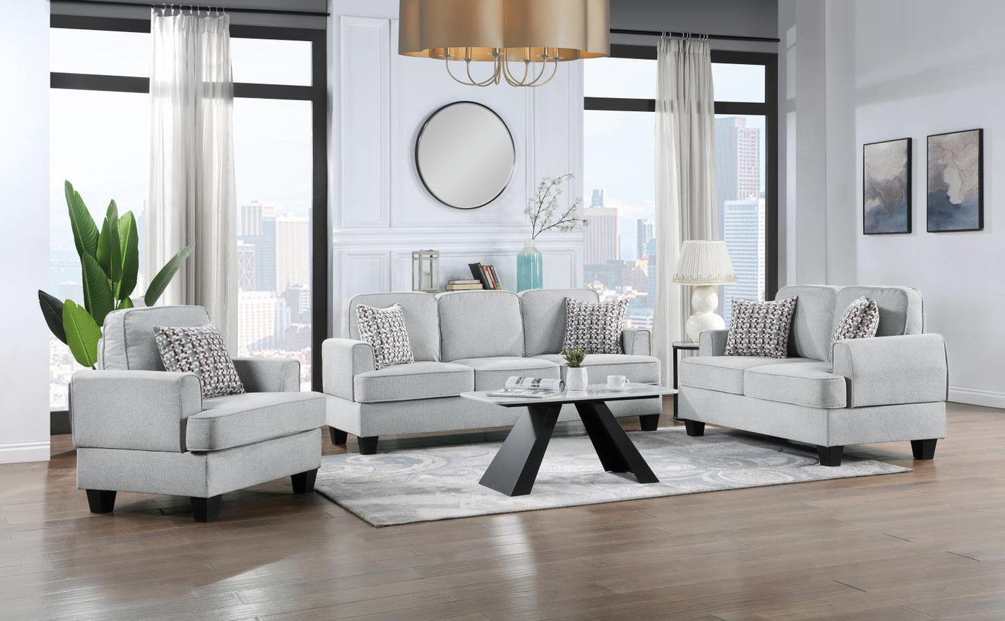U418 - Sofa - Shimmer Silver