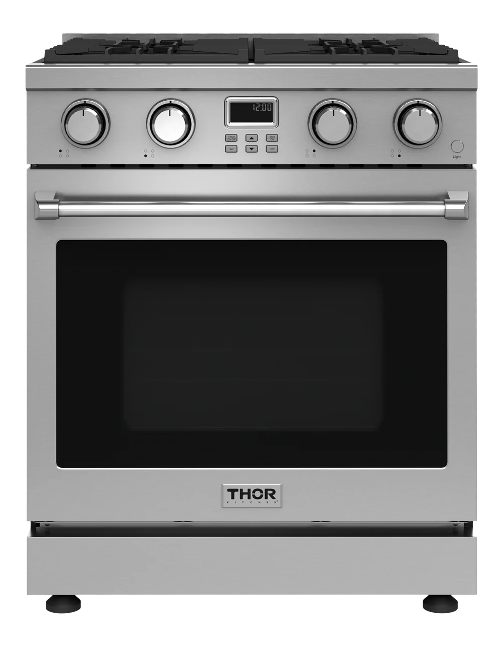 30-in 4 burners 4.8-cu ft Convection Oven Freestanding Natural Gas Range (Stainless steel)