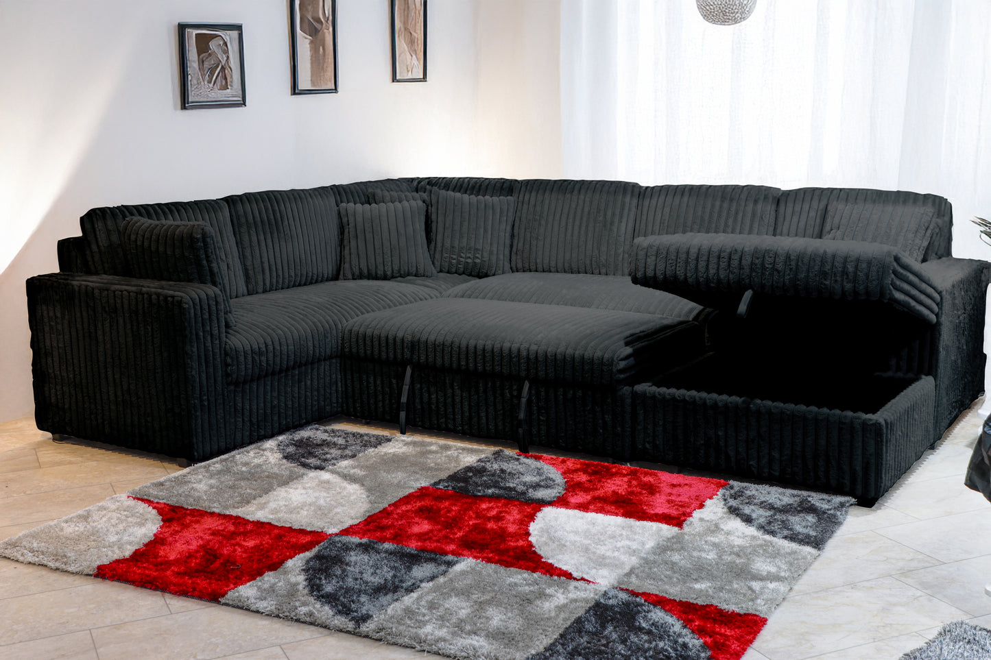 Bliss Sleeper Sectional w/Storage Chaise