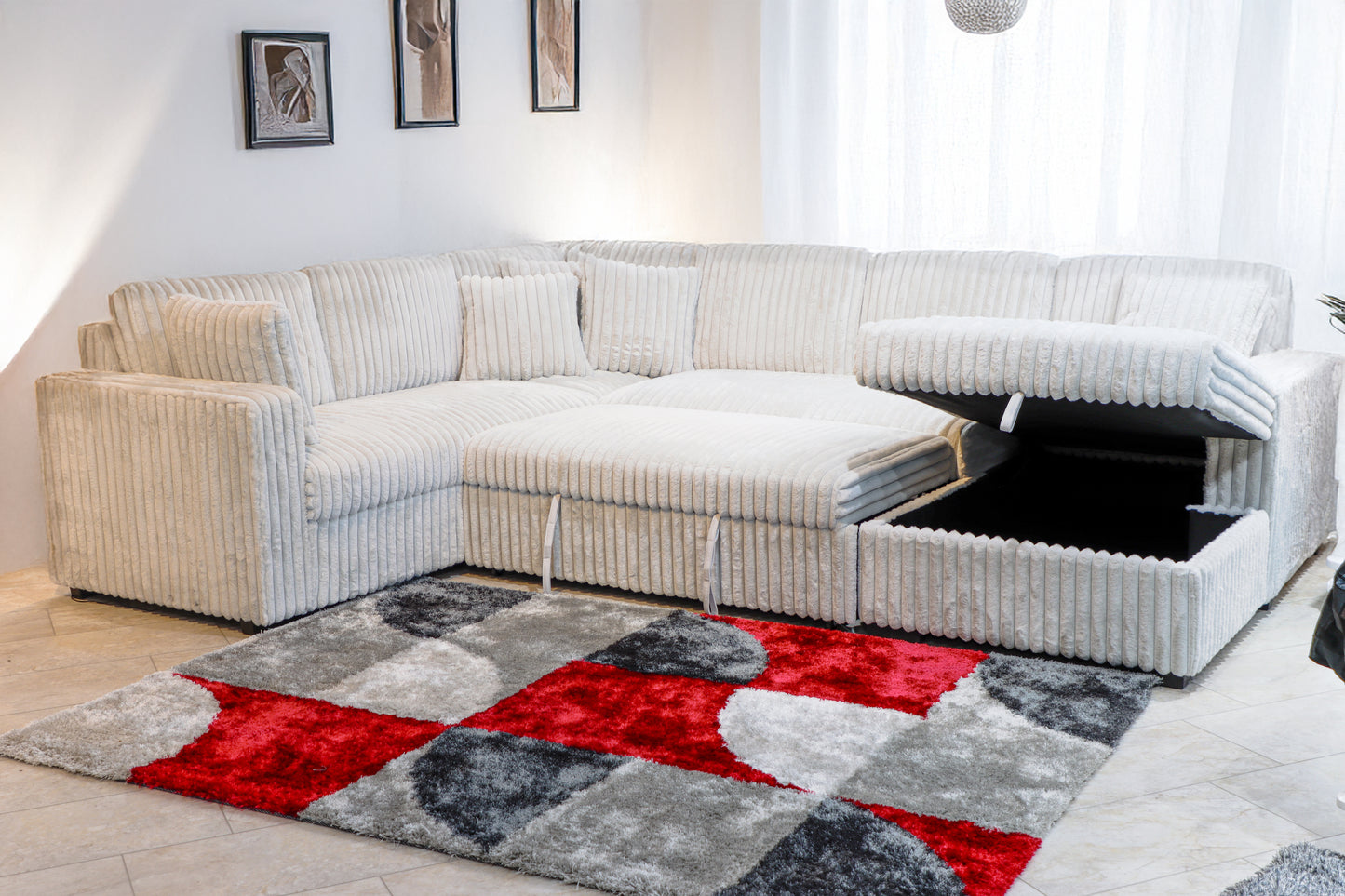 Bliss Sleeper Sectional w/Storage Chaise
