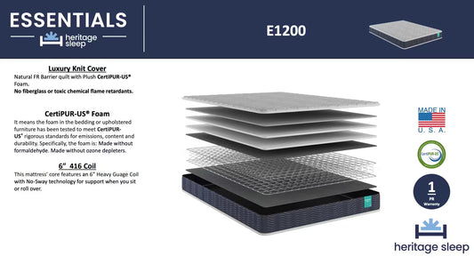 Heritage Sleep - Essentials Collection - E1200