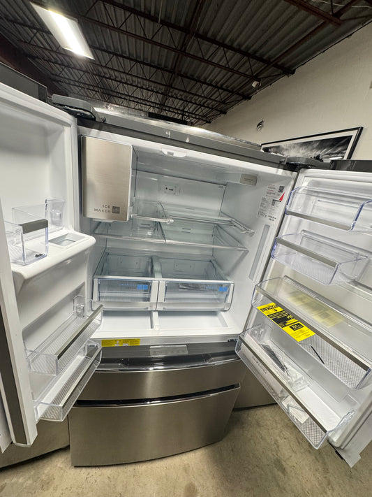 Gallery 36 in. 26.3 cu. ft. 4-Door French Door Standard Depth Refrigerator in Smudge-Proof Stainless Steel OUTLET