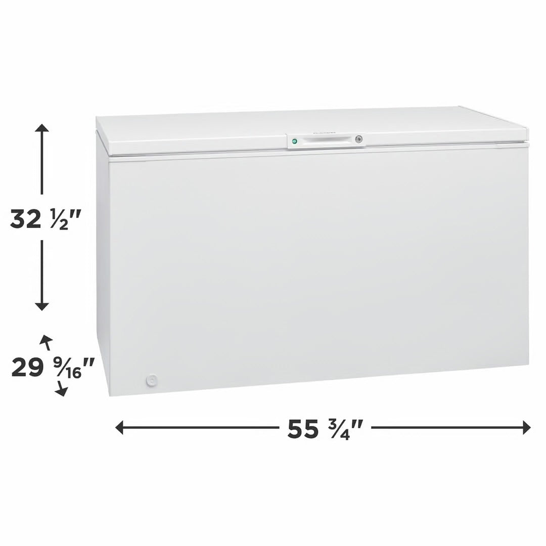 15 cu. ft. Garage Ready Manual Defrost Chest Freezer in White with LED Light and Adjustable Temperature Control