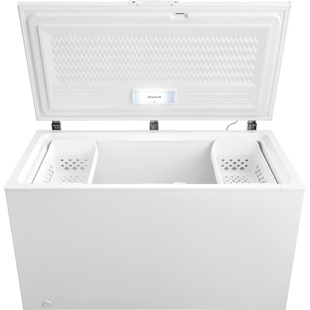 15 cu. ft. Garage Ready Manual Defrost Chest Freezer in White with LED Light and Adjustable Temperature Control