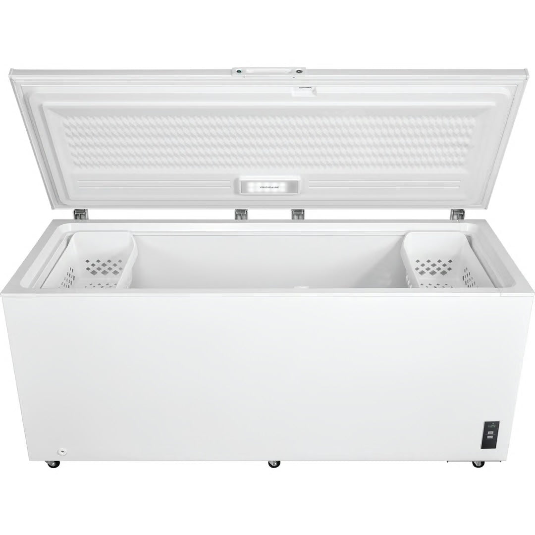 20 cu. ft. Garage Ready Manual Defrost Chest Freezer in White with LED Light and Adjustable Temperature Control
