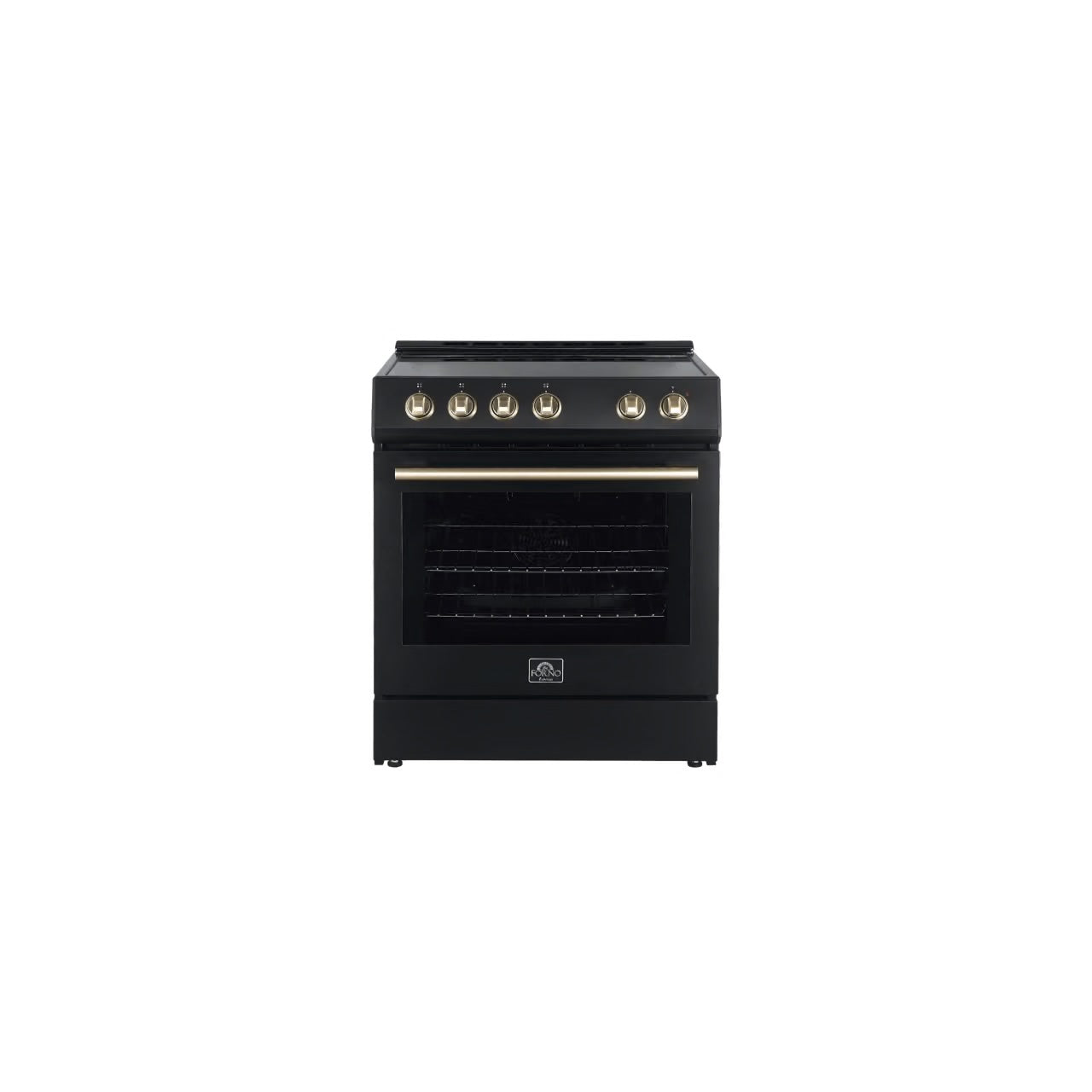 Leonardo Espresso 30 in. 4 Element 5.0 cu. ft Electric Range Convection Oven in Black