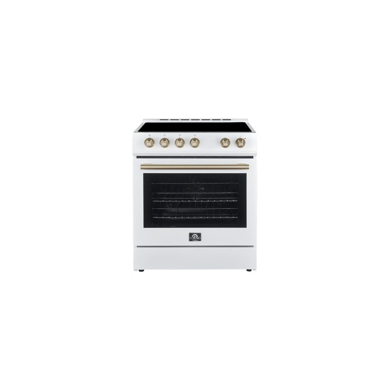 Leonardo Espresso 30 in. 4 Element 5.0 cu. ft Electric Range Convection Oven in White