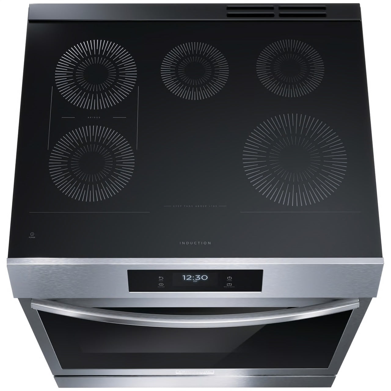 Gallery 30 in 6.2 cu.ft. 5 Burner Element Slide-In Induction Range w/ Total Convection & Air Fry , SmudgeProof Stainless