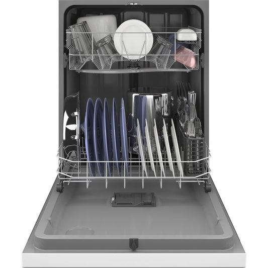 24 in. Built-In Tall Tub Top Control White Dishwasher with Sanitize, Dry Boost, 55 dBA