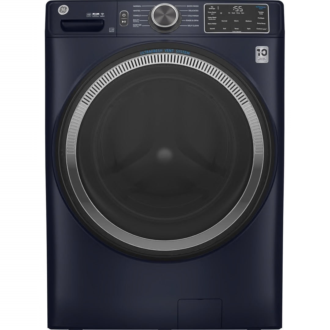 4.8 cu. ft. Smart Sapphire Blue Front Load Washer with OdorBlock UltraFresh Vent System and Sanitize with Oxi