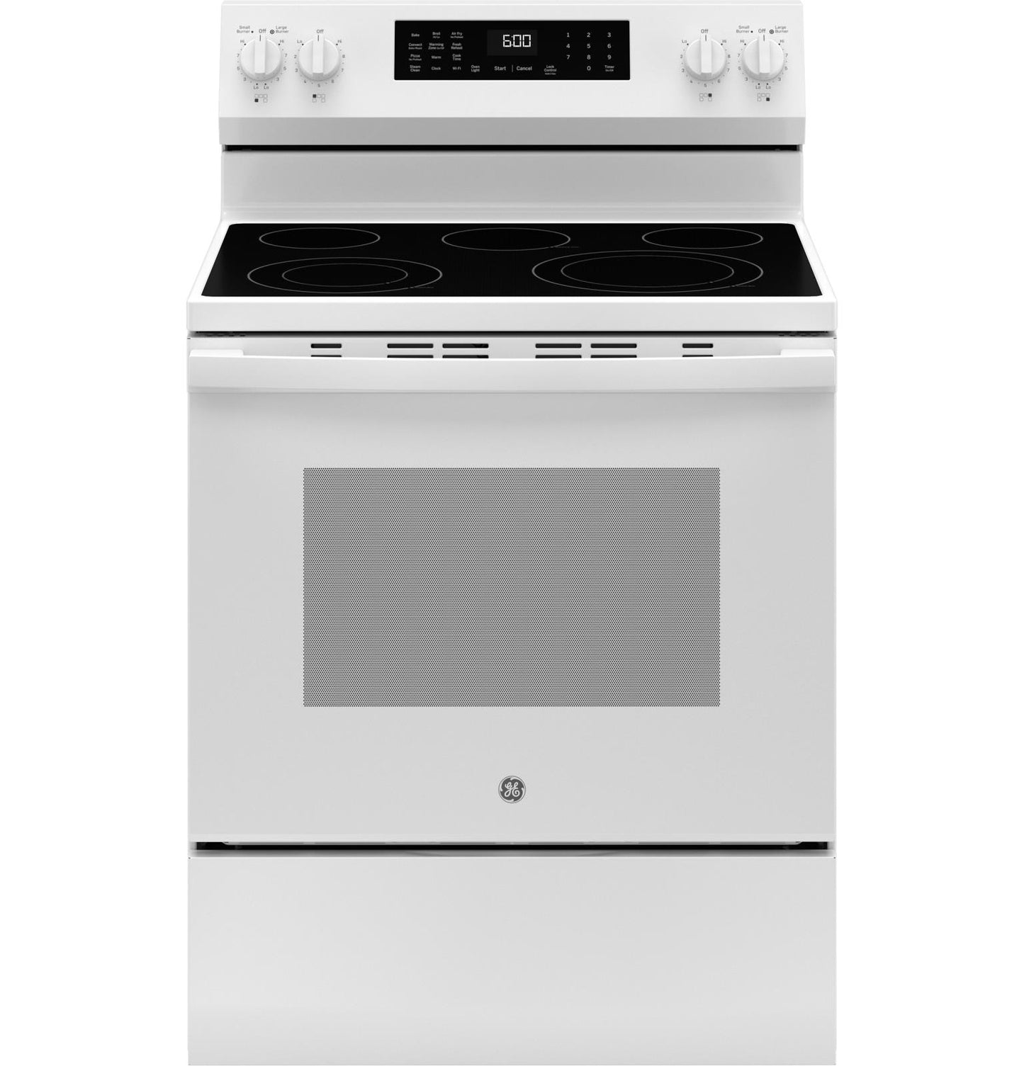 30 in. 5 Burner Element Smart Free-Standing Electric Range in Stainless w/EasyWash Oven Tray & No-Preheat Air Fry