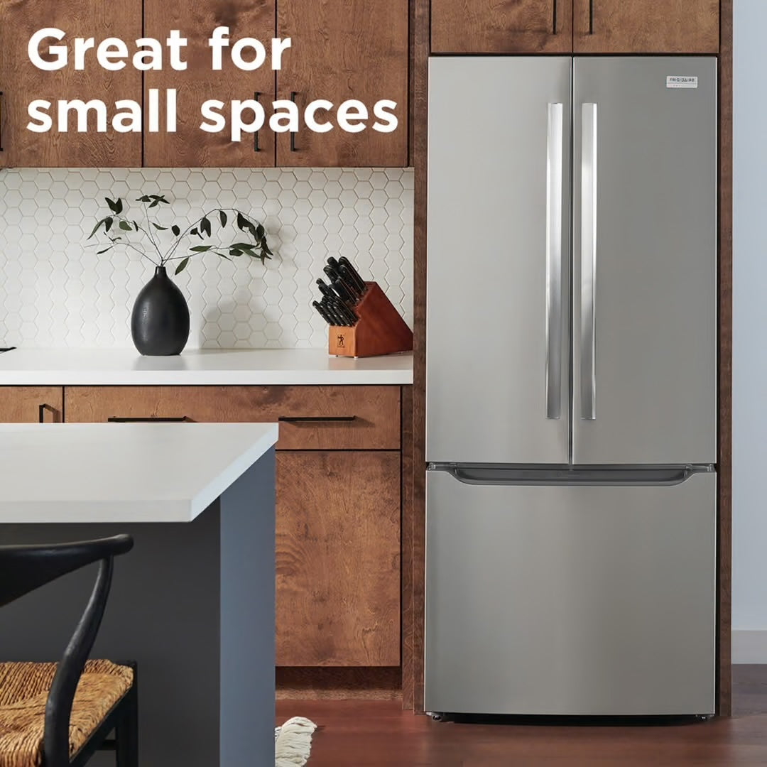 Gallery 30 in. 20 cu. ft. Standard Depth French Door Refrigerator in Stainless Steel with Internal Water Dispenser
