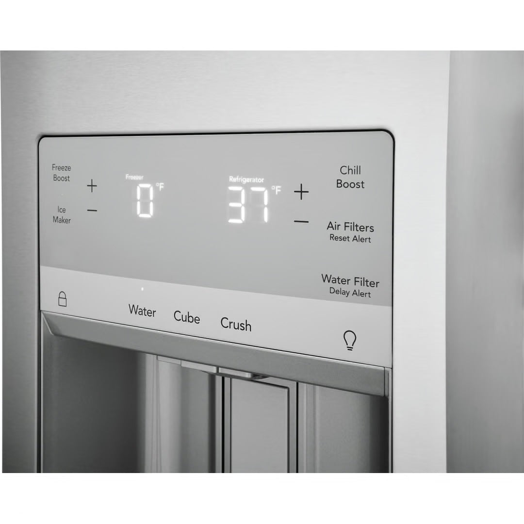 Gallery 36 in. 22 cu. ft. Counter-Depth 4-Door French Door Refrigerator in Smudge-Proof Stainless Steel
