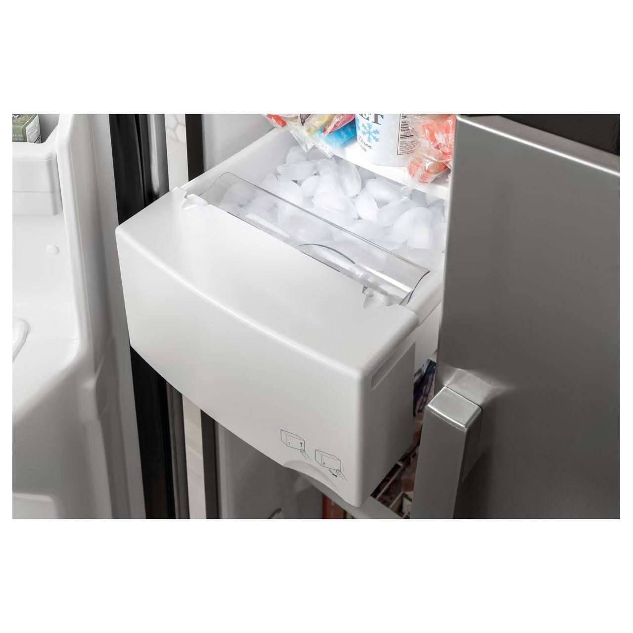 23.0 cu. ft. Side by Side Refrigerator in Fingerprint Resistant Stainless Steel, Standard Depth