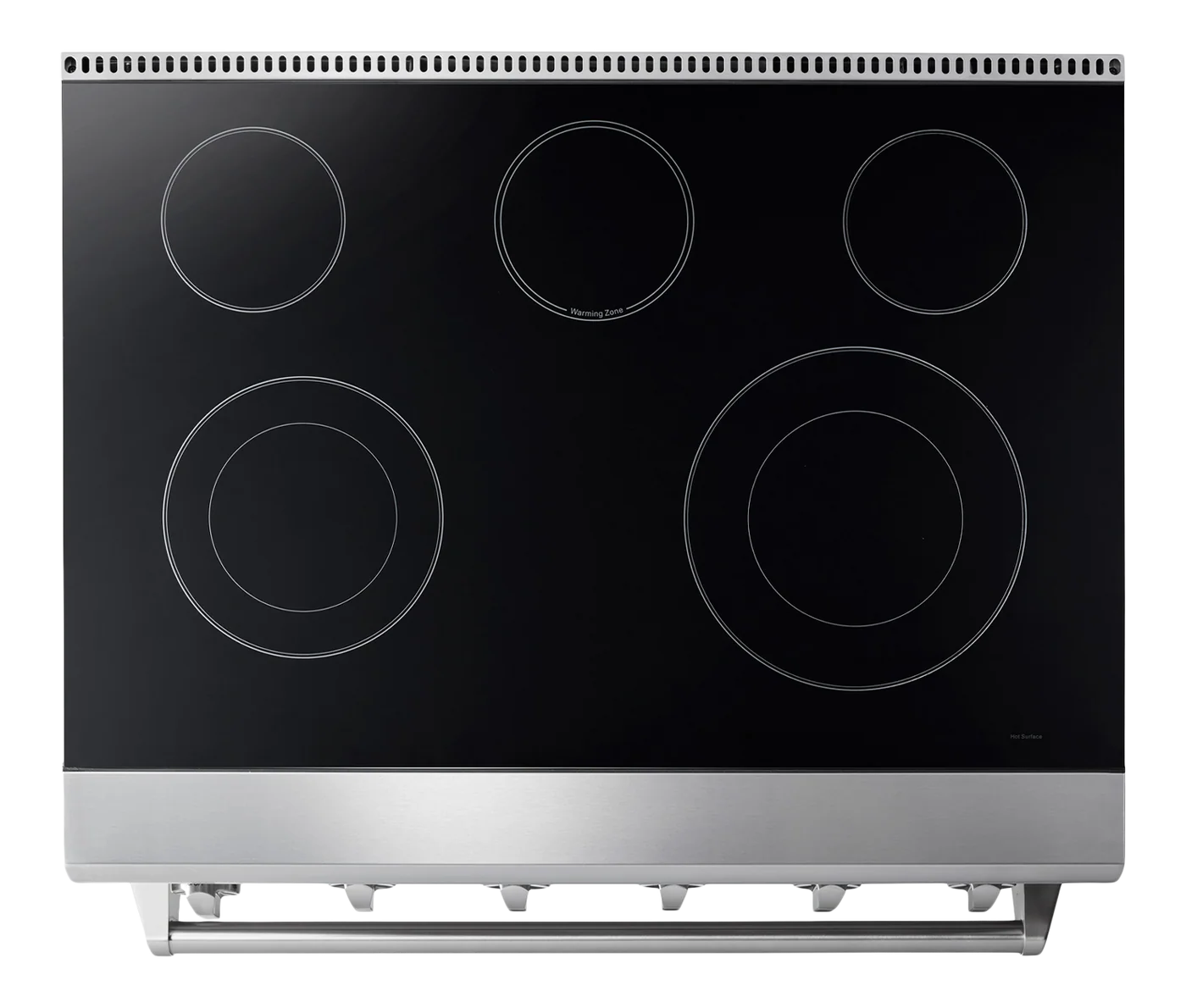 36-in Glass Top 5 burners 6-cu ft Freestanding Electric Range Stainless steel )