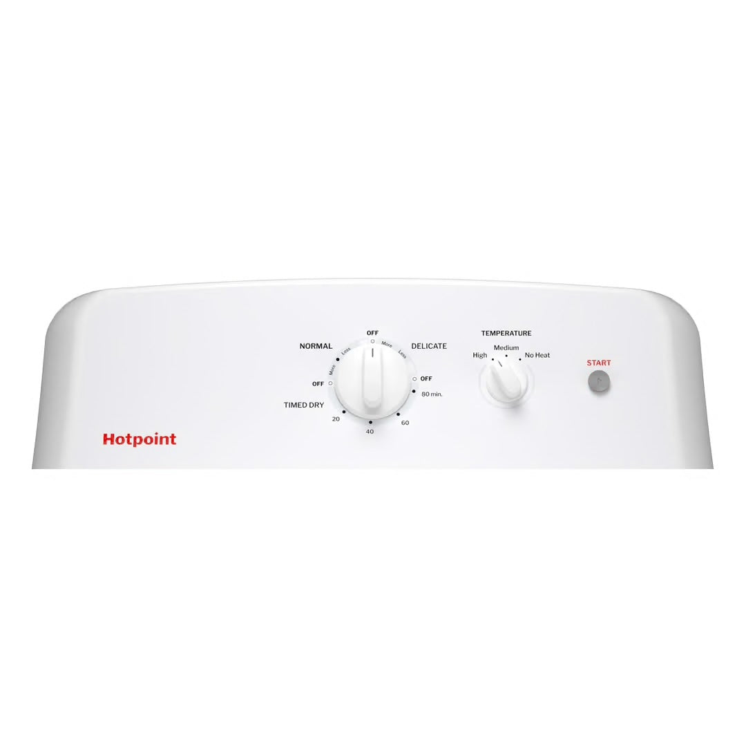 6.2 cu. ft. vented Electric Dryer in White with Auto Dry