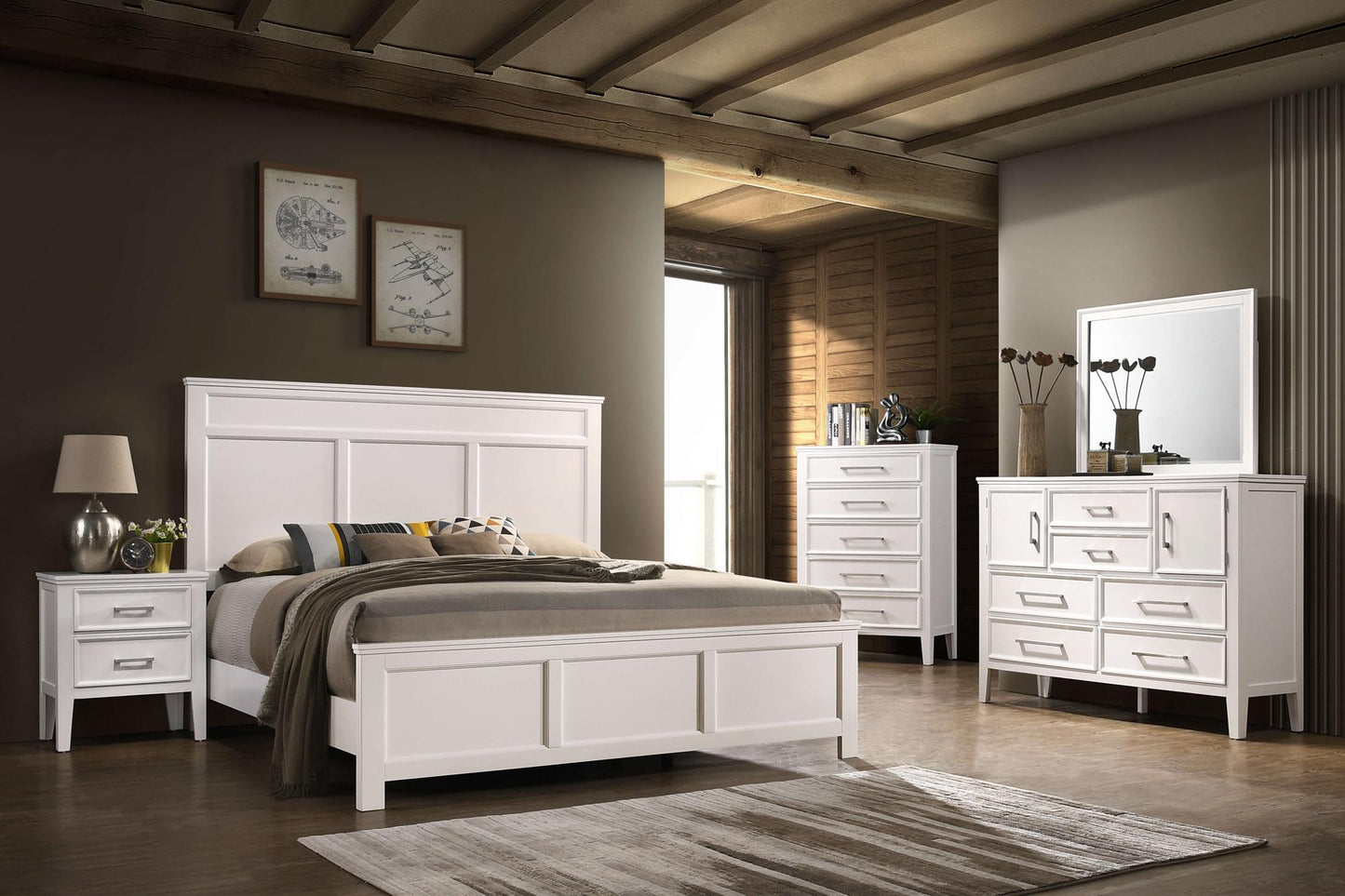 Andover White 3 PC Bedroom Group