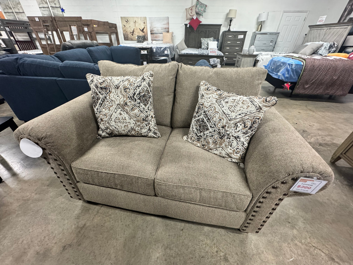 Elan Linen Loveseat OUTLET