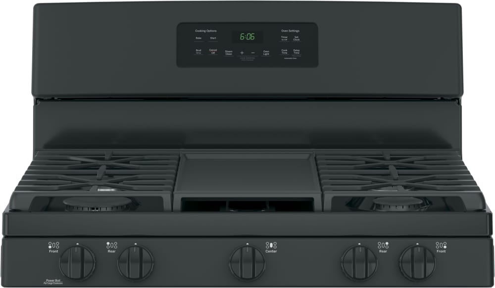 30 in. 5.0 cu. ft. Freestanding Gas Range in Black with Griddle